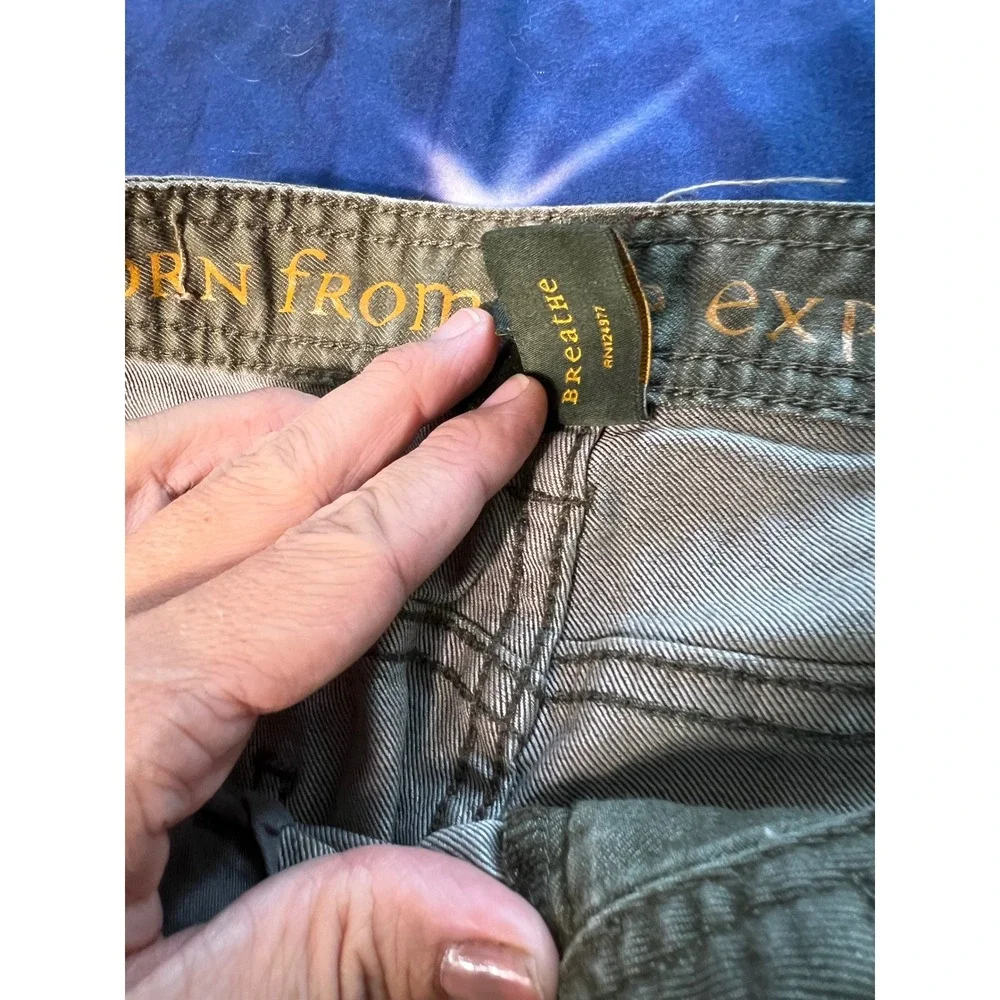 Prana Slim Fit Pants Mens 32x32 Olive Green Five Pocket Trousers
